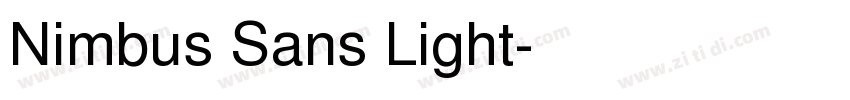 Nimbus Sans Light字体转换